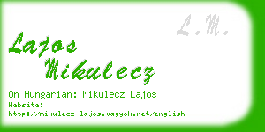 lajos mikulecz business card